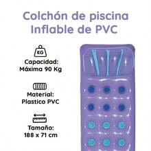 Flotador Inflable Cama Montable Para Piscina 188 Cm - Morado - Ver 3