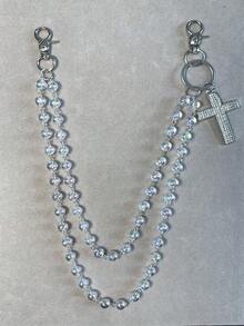 十字水钻裤链、龙虾扣腰链、钱包链、复古链、双层链、嘻哈朋克风、牛仔裤链、口袋链、男士钥匙扣、多元素裤链 - 彩色 - 查看 15