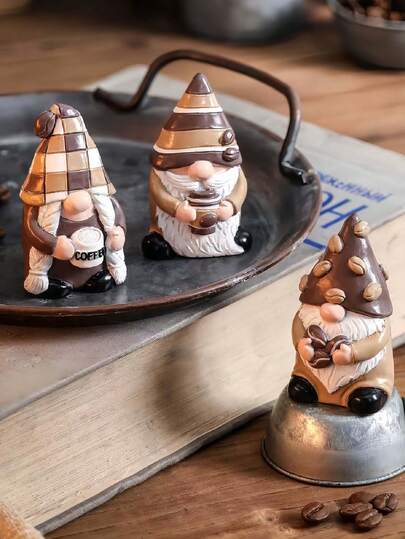 A Coffee Elf Figurine, A Swedish Elf Figurine, Perfect For Coffee Bar Home Decor And As An Ideal Gift.