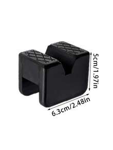 1/2pcs Rubber Pad For Car Jack - Durable Rubber Pad Support Adapter, Black Grooved Floor Jack Pad, Slip-Resistant Rubber Surface, Provides Vehicle Support, Fits Most Cars, Trucks, SUVs, Vehicle Repair - Multicolor - View 10