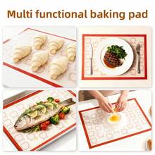 1pc Heart-Shaped Silicone Baking Mat, Thick Material, Reusable Non-Stick Baking Tray Liner, Heat-Resistant, Oil-Proof, Oven-, 16.5" X 11.6", Suitable For Cookies, Macarons, Cakes, Breads, Home Baking Tool, Non-Slip, Easy To Clean - Multicolor - View 12