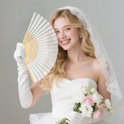 20/10/6/2/1 chiếc quạt cầm tay gấp gọn màu trắng, kèm túi lưới có dây rút để đựng, quạt vải tre gấp gọn tự làm, thích hợp làm quà tặng tiệc cưới, quà tặng cô dâu, trang trí đám cưới, đạo cụ khiêu vũ, trang trí nhà cửa, trang trí trường học, sinh nhật, đám cưới, lễ tốt nghiệp, Ngày của Mẹ, Giáng sinh