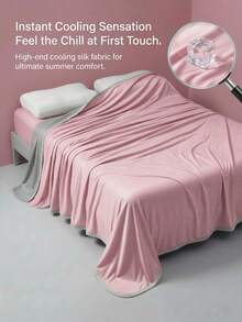 Manta refrescante de doble cara - rosa claro