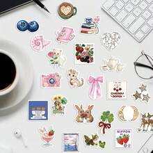 50张复古美学Pinterest贴纸INS Y2K贴纸涂鸦笔记本电脑行李箱汽车可爱贴纸套装 - 1 Set - 查看 5