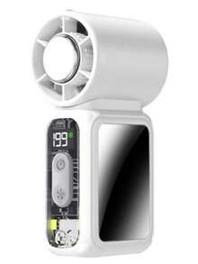 Kipas Tangan Mini Saku Turbo Qixin, Pendingin Es dengan Cermin & Lampu LED, 1–199 Tingkat Kecepatan, Baterai Isi Ulang Terintegrasi 3600mAh, Kecepatan Maksimum 17000 RPM, Sempurna untuk Perjalanan, Aktivitas Luar Ruangan, Rumah & Kantor - Mini Genggam - View 14