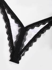 7pcs French Lace Color-Blocked Men's Egg-Shaped Thong Briefs, Low-Rise T-Shirts, Men's Underwear - 7pcs Mix - View 6