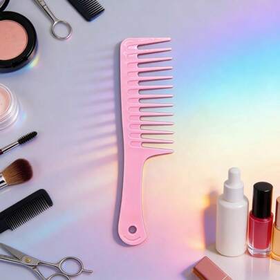 1/5/10 stuks kammen met brede tanden, krulkammen, diverse kleuren, minimalistisch design, krulborstel voor lang dameshaar, kappersborstel, ideaal voor kappers, salons en thuisgebruik