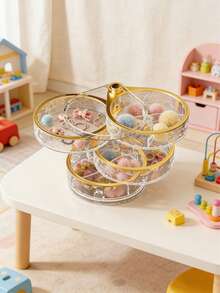 OBOVAY 1 pieza Caja de almacenamiento giratoria de múltiples capas para accesorios de cabello, adecuada para suministros para bebés, artículos esenciales para bebés, accesorios para el cabello, habitación infantil - Multicolor - Ver 6