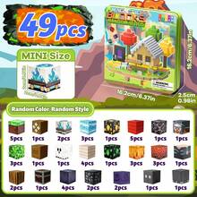 49-150块磁性积木，磁性立方体游戏带铁盒，STEM感官户外创意儿童玩具，适合3岁以上男孩女孩，万圣节主题 - 彩色 - 查看 11