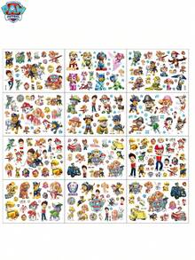 Paw Patrol 6张/1包，汪汪队主题临时贴纸，卡通人物图案。包含各种可爱的汪汪队人物贴纸，适合日常聚会、身体装饰和派对装饰。是情人节、婚礼季、感恩节和其他节日的理想礼物（款式随机）。 - 彩色 - 查看 3