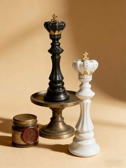 1 Tượng Vua Cờ Quốc tế Độc Quyền - Trang Trí Vương Miện Cổ Điển, Vật Trang Trí Để Bàn Thanh Lịch, Thích Hợp Cho Phòng Khách, Văn Phòng và Phòng Ngủ, Quân cờ Sưu Tầm, Món Quà Độc Đáo Cho Người Yêu Cờ Vua và những Người Yêu Thích Trang Trí Phong Cách Vua.