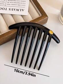 3 pièces Accessoires pour cheveux en forme de croissant de style rétro haut de gamme, pour coiffer les côtés, outil de coiffure pour chignon décontracté, peigne démêlant 7 dents 2026 nouveau, pince à cheveux haut de gamme pour l'occiput, peigne inverse pour chignon, pince à cheveux, épingle à cheveux, bâtonnet à cheveux, cadeau de vacances parfait - Multicolore - Voir 7