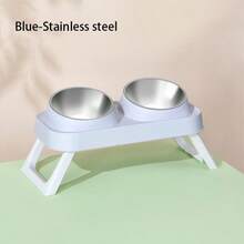 Pet Stainless Steel Dual Bowls, Durable Pet Feeding Set, Easy Clean Dog & Cat Water Bowl, Ideal For Daily Use - Multicolor - View 13