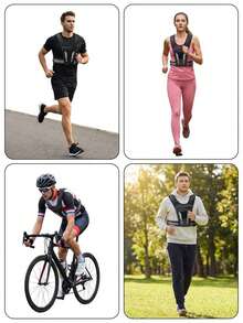 Áo vest chạy bộ nhẹ với dải phản quang 360° độ hiển thị cao, túi đựng điện thoại, độ ổn định không rung lắc, ngăn đựng bình nước, dây thắt lưng điều chỉnh được, lưới thoáng khí, phù hợp cho nam và nữ chạy bộ, chạy đêm, đạp xe, leo núi, tập thể dục ngoài trời. - Nhiều màu - Xem 10