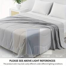 1pc Cooling Comforter & Bedspread-Style Blanket For Hot Sleepers - All-Season Breathable Lightweight Cooling Bed Sheet, Twin/Queen/King Size, Machine Washable, No-Fill Technology For Night Sweats, Summer Sleep, Contemporary Bedding - White - View 5