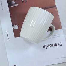Tazas de porcelana de 11 onzas juego de 6 tazas de café para té leche cacao caliente blanco - 6 Blanco - Ver 3