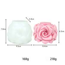 新款欧式特大号硅胶蜡烛模具，烘焙蛋糕慕斯模具 - 花柱 - 查看 6