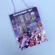 Hasbro KPOP 女巫狩猎主题文具套装（2 套），标准 6 件套，豪华 8 件套，适合作为生日、派对、返校礼物 - 彩色 - 查看 7