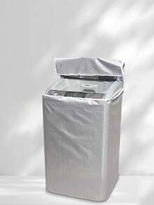 Waterproof Sunscreen Washing Machine Cover, Dust-Proof UV-Resistant Washing Machine Protective Cover, Durable Oxford Cloth Suitable For Most Top-Loading Washing Machines Indoors, Balconies, Bathrooms, Outdoors, Special Household Appliances Protection Cover - Silver - View 7