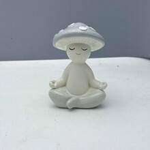 Cute Meditating Yoga Mushroom Resin Ornament - New Meditation Mushroom a - View 15
