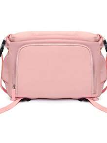 2 pièces Set de sac à dos de voyage à grande capacité avec fermeture éclair, en nylon de couleur unie, ouverture à 180°, idéal pour les voyages en avion et les vacances - Multicolore - Voir 9