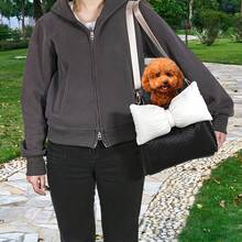 Cojín para asiento de coche para mascotas - Transportín portátil para mascotas, acolchado suave, se ajusta a los asientos delanteros y traseros - Esencial para viajes con perros y gatos - Base de tela de fácil limpieza - Negro - Ver 7