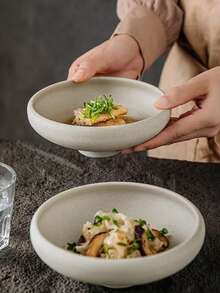 2件/1件 4.5英吋、6英吋日式厚陶瓷捲邊碗，極具吸引力的家用米飯碗、零食碗、泡菜碗、精緻沙拉甜點碗、水果碗、商用冷盤碗、火鍋醬料碗，適用於居家廚房、餐廳聚會、餐具配件、情侶沙拉碗，可微波 - 彩色 - 查看 7