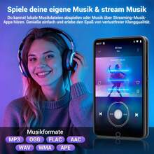 4.0 吋 HD 觸控螢幕 Android MP3 MP4 播放器，支援藍牙、WiFi、Spotify、Audible、音樂、Deezer、FM 收音機、電子書、應用程式商店，可擴充至 512GB 儲存空間 - 查看 3