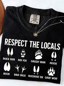 Nuevas  de moda: Camiseta del Parque Nacional Artsadd, Camiseta "Respect The Locals", Camiseta de camping, Regalo para amantes del camping, Camiseta con animales salvajes, Camiseta de naturaleza para mujer, Camiseta de algodón de cuello redondo casual para primavera y verano, Súper suave, Camiseta transpirable de verano - Regalo perfecto para Pascua, Día de San Patricio, Día de San Valentín, Día de la Madre para mamá, pareja, familia y amigos. - 1-blanco - Ver 16