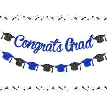 1Set Congrats Grad Banner,Graduation Cap Garland Bunting Banner,Graduation Party Hanging Banner,For Graduation Ceremony, Grad Party Backdrop,Home & Classroom Wall Decor,2026 Graduation Congratulations Graduation Party Decoration,Graduation Gift - Graduation Flag - View 17