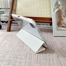 1件装优雅双面绿色波点和天使翅膀图案3+Y可折叠多角度磁吸支架平板电脑保护套，带笔槽和自动休眠/唤醒功能，兼容iPad Pro/Air、iPad 5/6/88 - 彩色 - 查看 8