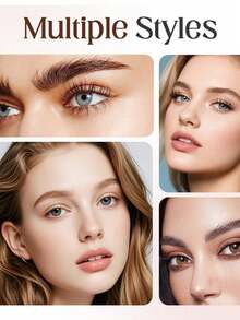 1pc Reusable Quick Eyebrow Stencil Card, Makeup Eyebrow Guide, Suitable For Beginners And Professionals To Quickly Draw Eyebrows, Suitable For Makeup And Dressing Table Use - Multicolor - View 11