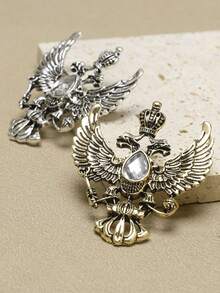 Vintage Eagle Alloy Brooch, Crown Eagle Lapel Pin Decoration For Men's Suit Jacket - Multicolor - View 8