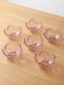 1/3/6/12pcs Glass Cherry Blossom Shaped Decorative Art Candle Holders, Transparent Tabletop Candle Holders, Suitable For Living Room, Dining Room, Wedding Table Decor, Spring & Summer Home Decor, No Battery Or Power Required, Exquisite Home Decor Item, Baby Shower Favor, Reception Table Arrangement, Warm Hospitality, Dining Table Arrangement, Dining Table Decor - Multicolor - View 11