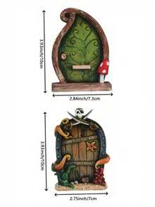 1pc Countryside Style Fairy Tale Cottage Decor, Rustic Mini Fairy Ornament, Creative Home Decor For Living Room Tabletop To Create A Cozy Atmosphere - K - View 6