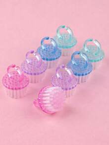 2/4/10支装指甲清洁刷，多功能修甲美足刷，指甲灰尘清洁刷 - 彩色 - 查看 3