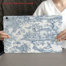 1 件装蓝色 Toile De Jouy 田园印花翻盖平板电脑保护套，带笔槽，支持自动休眠/唤醒功能，兼容 iPad 10.9/10.2/Air 5/4/2、Pro 11、第 10/9/8/7 代、9.7 英寸、Air 11/13 (M3 2025)、11 (A16 2025)、Galaxy Tab S10+/S9/A9。 - 彩色 - 查看 8