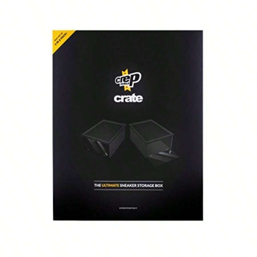 Crep Protect - Caja de almacenamiento apilable con puerta frontal abatible para zapatos/zapatillas/tenis con puerta transparente - Negro Negro - Ver 1