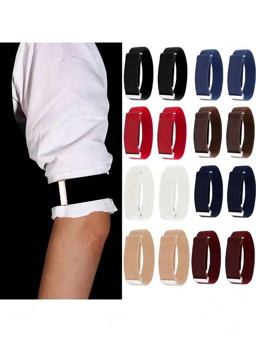 Ống tay áo co giãn điều chỉnh được, chống trượt, giữ cố định tay áo, băng thun co giãn, che phủ cánh tay, găng tay trắng, ống tay áo, trang phục mùa thu, trang phục Halloween, băng tay đen, quà tặng nam, mùa hè, lễ hội, quà tặng cho nam giới, cắm trại. - Nhiều màu - Xem 1