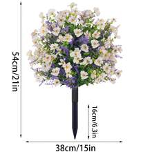 1pc Artificial Flower Stake Decor, Suitable For Outdoor Spring/Summer Decoration, Realistic Silk Daisy & Eucalyptus Flower Appearance, UV-Resistant, Applicable For Porch, Home, Indoor, Balcony, Yard And Other Decorations - Multicolor - View 4