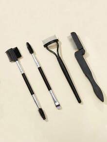 Bộ 4 lược chải mi màu đen. Cọ chải lông mày xoắn ốc hai đầu, cọ trang điểm hai đầu, cọ mắt, cọ chải lông mày, cọ chải lông mày vát, cọ chải mi, lược chải lông mày, lược, cọ, lược chải lông mày siêu mảnh, cọ chải lông mày, lược chải mi nhỏ gọn gấp gọn bằng thép không gỉ. Lược chải mi, lược chải mi hình bán nguyệt bằng thép không gỉ, dụng cụ tỉa mi giả. - Nhiều màu - Xem 6