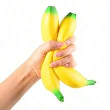 1pc Soft Squeeze Banana Simulator, Slowly Rising Anti-Stress Fruit Shaped Squeeze Toy, Fun And Stress Relief - 1PC - 查看 2