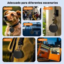 Mini Multiusos iphone Ios Airtag Localizador Rastreador Antipérdida Antirrobo Gps Portátil Bluetooth Global Smart Apple Air Tag Para Niño Mascotas Llave Llavero Auto Moto Estudiante Carros - Blanco - Ver 8
