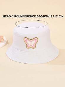1 chiếc mũ chống nắng trẻ em hình bướm cười, mũ tai bèo cho bé gái và bé trai, mũ chống nắng mùa hè, mũ đi biển unisex - Bươm bướm - Xem 8
