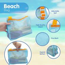 1pc Beach Net Shovel & Set, Includes 1pc Beach Net Bag, Shark Tooth , Shell Collecting & Sand Filtering Tools - View 7
