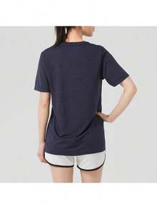 Under Armour 男女通用T恤，2026夏季新款足球训练运动跑步健身透气短袖T恤 25500518-013 - 藏蓝色 - 查看 2