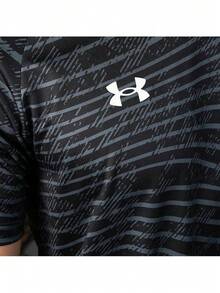 Under Armour 男女通用T恤，2026夏季新款足球训练运动跑步健身透气短袖T恤 24500510-001 - 黑色 - 查看 8