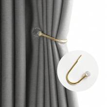 Soporte de lazo de brazo de borla de corbata de Metal para el hogar, accesorios de suspensión de decoración de pared de ventana en forma de U, moda YQ69 - D - Ver 4