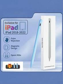 Lápiz stylus compatible con iPad (2018-2026), compatible con carga rápida y rechazo de palma, compatible con Apple Pro M4 2024, Air M2 2024, Pro 11/12.9 pulgadas, 10 6ta generación, Air 3ra-5ta generación, Mini 5ta-6ta generación, stylus universal para pantalla táctil, adecuado como regalo de tableta para familia, amigos, niños, cumpleaños, Navidad, invierno, novia, novio - Multicolor - Ver 9