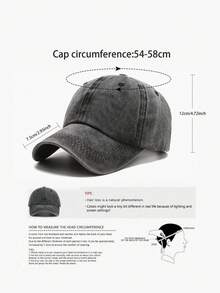 1 pieza Gorra de béisbol con ala vintage lavada para hombres, protección solar versátil - gorra de béisbol - Ver 2